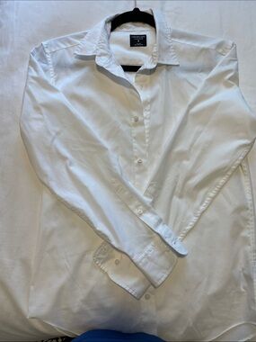 J. Crew Factory Men's White Button-Down Dress Shirt